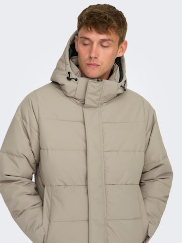 Only & Sons Between-seasons coat 'ONSCarl' in Beige