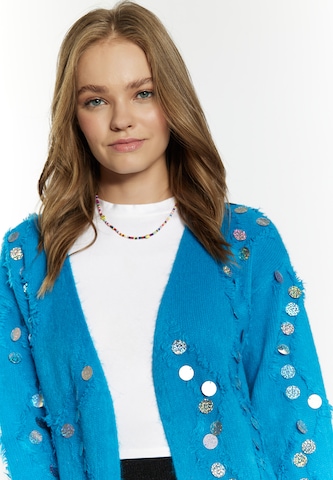 IZIA Gebreid vest in Blauw