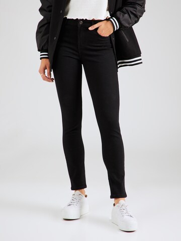 PIECES Slimfit Jeans 'Nunna' in Schwarz: Vorderseite