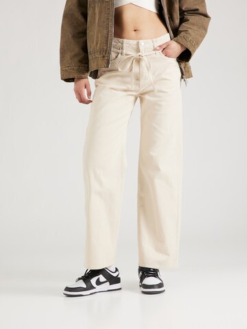 Monki Loosefit Broek in Beige: voorkant