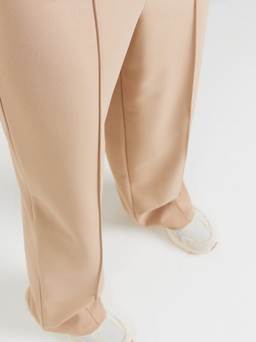 VERO MODA Wide leg Pleat-front trousers 'VMBECKY' in Beige