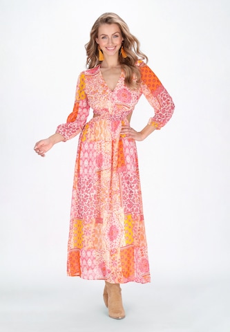 Robe 'Boho' IZIA en orange : devant