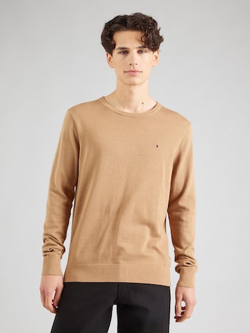 TOMMY HILFIGER - Jersey 'Essential' en marrón: frente