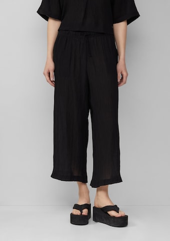 QS Wide leg Trousers in Black: front