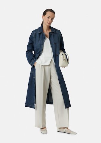 Cappotto di mezza stagione di comma casual identity in blu: frontale