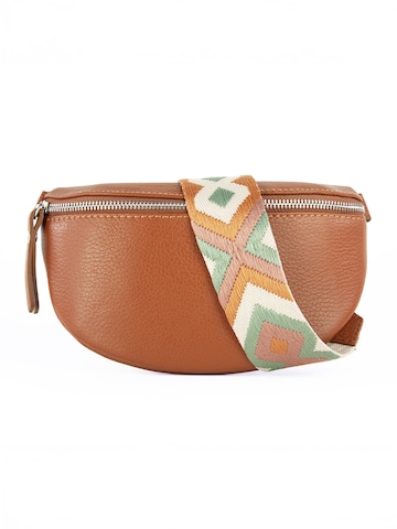 lePelou Fanny Pack 'JUNA' in Brown: front