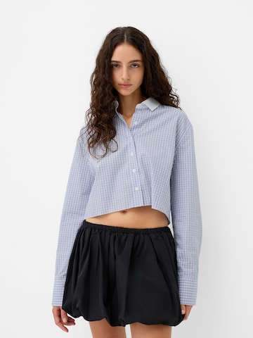Chemisier Bershka en bleu : devant