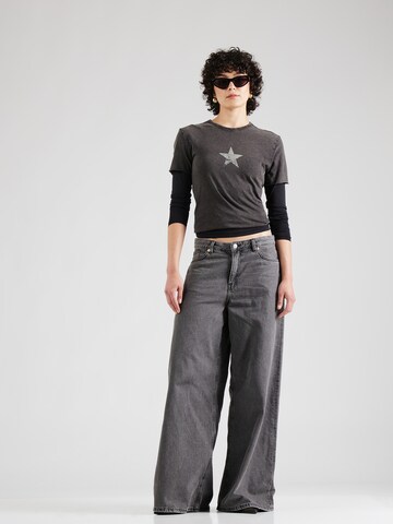 Monki Wide leg Jeans in Grey