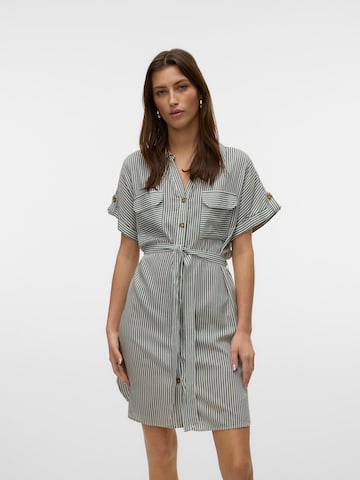 VERO MODA Shirt dress 'VMBumpy' in Green: front