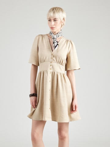 Robe-chemise 'VMMelaney' VERO MODA en beige : devant